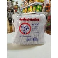 ราคา ช้อนพลาสติกใหญ่ 100 คัน/แพ็ค ไม่ปาดปาก ช้อนใหญ่ ตราม้าน้ำ ผลิตจากเม็ดพลาสติกเกรด A สะอาด ปลอดภัยไม่บาดปาก (4917569979)