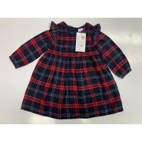 ราคา พร้อมส่ง Marks & Spencer ชุดเดรสแขนยาวลายสก๊อต พร้อมถุงน่องผ้าฝ้ายสีครีม (สำหรับเด็ก 1 - 1.5 Years) (7655612119)