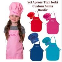 ราคา ผ้ากันเปื้อนหมวกเชฟสําหรับเด็กสามารถใช้ชื่อของคุณเองหรือกลุ่มเย็บปักถักร้อยหนา (43460467421)