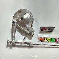 ราคา ฝาเบรค สีเงิน งานCNC ตัวใหม่ล่าสุด + มือลิงซู เจาะ + สายเบรคเดิม NUI WAVE110i , WAVE125R , WAVE125S , WAVE125ไฟเลี้ยวบัง (27724893869)