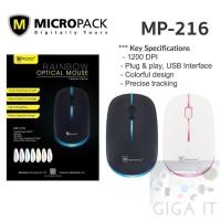 ราคา MicroPack MP-216 USB Cable Optical Mouse with Rainbow LED Light ประกัน 1 ปี (29651047615)