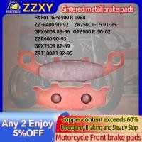 ราคา ด้านหลัง Sintered ผ้าเบรคโลหะสําหรับ KAWASAKI GPZ400 R 1988 ZZ-R400 90-92 GPX600R 88-96 ZZR600 90-93 GPX750R 87-89 ZR1100A1 92-95 ZR750C1-C5 R900 R95 (26407062406)