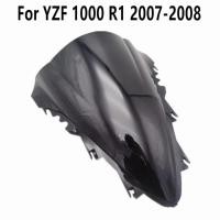 ราคา Fit YZF 1000 For Yamaha R1 2007-2008 Wind Deflectore Windscreen Windshield Convention Black Clear (51852406526)
