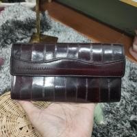 ราคา กระเป๋าตังค์ใบยาวหนังปลาไหลแท้ งานแบรนด์แท้ (42852865212)