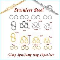 ราคา TD88 ตะขอสร้อยสแตนเลสแท้ 5 ชุด/เซ็ต (14234380094)