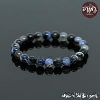 ราคา หินบลูอายส์อาเกต หินโมรา สีน้ำเงิน Blue Eyes Agate ขนาด 8 มิล หินแท้ 100% หินดวงตาสวรรค์ หินสีน้ำเงิน หินมงคล (3417954476)