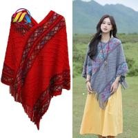 ราคา เท่านั้น เสื้อปอนโชมองโกเลีย, ฤดูหนาวที่อบอุ่นสไตล์ชาติพันธุ์ถักเสื้อสวมหัวผ้าคลุมไหล่, แฟชั่นเสื้อคลุมที่สง่างามซ้อนทับสําหรับผู้หญิง (29743783194)