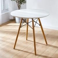 ราคา ayaya โต๊ะทานข้าวสไตล์มินิมอล โต๊ะทำงานทรงกลม ท็อปไม้ รุ่น 2368 (50703815225)