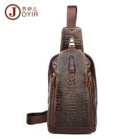 ราคา กระเป๋าคาดอก กระเป๋าสะพายไหล่ หนังวัวแท้ ลายหนังจระเข้ แฟชั่นสําหรับผู้ชาย (28361804260)