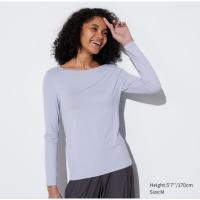 ราคา เสื้อยืด AIRism Uniqlo กันยูวี UV protection ผ้าไหมผสม คอกลมแขนยาว มือสองของแท้สภาพดี (25610559191)