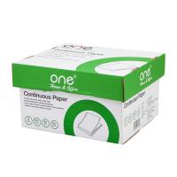 ราคา ONE กระดาษต่อเนื่อง ไม่มีเส้น ขนาด 9x11 นิ้ว (3 ชั้น) สีขาว แพ็ค 500 ชุด/กล่อง (43176239885)