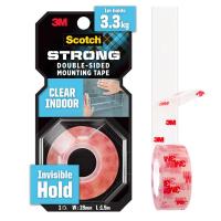 ราคา 3M เทปใส2หน้า รับนน3.3กก. 410-s19 Scotch STRONG clear double-sided mounting tape 410-S19 (23355112422)