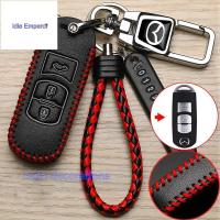 ราคา 2 ปุ่ม/3 ปุ่ม Mazda เคสกุญแจสําหรับ Mazda CX-3 Mazda CX-5 Mazda 2/Mazda 3/Mazda 5 skyactive เคสกุญแจหนังพวงกุญแจฝาครอบกุ (42326866205)