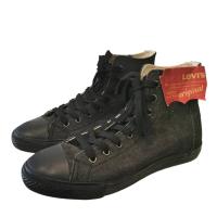 ราคา รองเท้าผ้าใบหุ้มข้อ Levi's High-Top Sneakers สีดำ **ของแท้ 100% (9284890679)