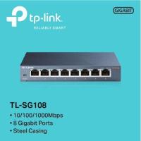 ราคา SWITCH HUB (สวิตซ์ฮับ) TP-LINK 8 PORTS GIGABIT PORT (TL-SG108) IN METAL CASING ประกัน synnex Lifetime (2835914755)