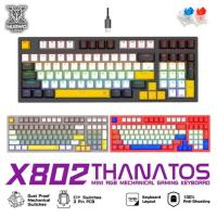 ราคา คีย์บอร์ดเกมมิ่ง NUBWO X802 Mechanical MINI RGB Black / Gray / Red Keyboard Gaming (24064652796)