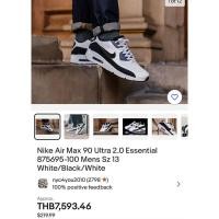 ราคา ♞Nike Air Max 90 Ultra 2.0 White Black เบอร์40.5 (24677548995)