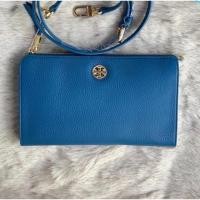 ราคา Tory Burch Brody Pebbled wallet Crossbody Bag Black (1852282571)