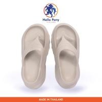 ราคา Hello Pony รองเท้าส้นตึก รองเท้าแตะหูหนีบ เสริมส้น 7 CM. ยาง EVA นุ่มใส่สบาย สินค้าผลิตในไทย รุ่น MHM4002 (26411665944)