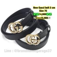 ราคา New Gucci belt หัวมุข 2 cm size 75 (2887951577)