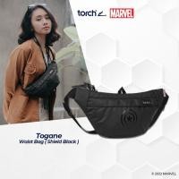 ราคา MARVEL Captain America 1 Shield Black Torch Togale กระเป๋าคาดเอว สีดํา (51102567340)