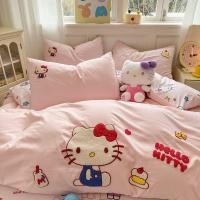 ราคา /ชุดผ้าปูที่นอนผ้าฝ้ายซักได้ Sanrio น่ารัก สี่ชิ้น ผ้าเช็ดตัว ปักลาย ผ้าคลุมเตียง ผ้าปูที่นอน (26982704376)