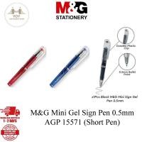ราคา M&G Mini Gel Sign Pen 0.5mm AGP 15571 (ปากกาสั้น) (42374595329)