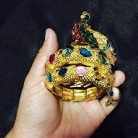 ราคา กำไลพญานาคพลอยนพเก้ากำไลพญานาคมหามนตราคำชะโนด (522479949)