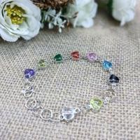 ราคา สร้อยข้อมือหัวใจ ตัวเรือนเงินแท้ 925 เพชรพญานาค (3217975040)