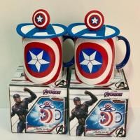 ราคา แก้วมัคอเวนเจอร์สพร้อมฝาปิด กัปตันอเมริกา Avengers End Game - Captain America (27922601183)