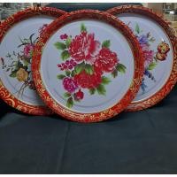 ราคา ถาดเคลือบลายดอก (คละลาย) ขนาด50ซม.ถาดสังกะสี ถาดลายดอกไทย ถาดเคลือบโบราณ ถาดกลมเคลือบลายดอกไม้ (9730471715)