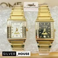 ราคา นาฬิกา us submarine ไซส์ผู้หญิง นาฬิกาข้อมือ ควอทซ์ สายสีทอง มีวันที่ กันน้ำ ของแท้100% (28172756382)