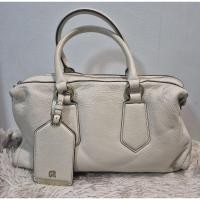 ราคา กระเป๋าถือGeorges Rech bags(หนังแท้สีขาวครีม)มือสอง size13 (28288099046)