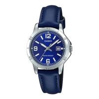 ราคา Casio Standard นาฬิกาข้อมือผู้หญิง สายหนังแท้ รุ่น LTP-V004L,LTP-V004L-2B,LTP-V004L-2BUDF - สีน้ำเงิน (4214496927)