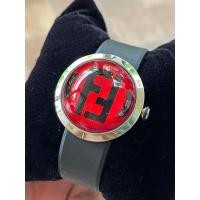 ราคา FENDI Bussola Bubble Red Watch Authentic Vintage Red Black Silver tone Watch (28914091147)