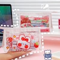 ราคา กระเป๋าดินสอ PVC ใส กันน้ํา จุของได้เยอะ แบบพกพา ลายการ์ตูน สําหรับนักเรียน (21677485650)