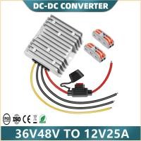 ราคา DC-DC Converter 12V 25A 300W รถกอล์ฟ 48V 36V ถึง 12V Converter ตัวควบคุมแรงดันไฟฟ้าลด Transformer พร้อมฟิวส์ (51250915300)