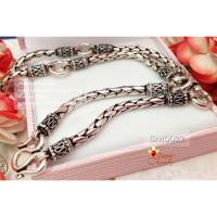 ราคา สร้อยคอเงินแท้ 92.5% ลายปล้องอ้อยกลม งานรมดำ ห้อยพระ 5 องค์ เฉพาะสร้อยคอ SM0022 (1350783084)