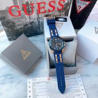 ราคา หน้าปัดน้ำเงิน สายซิลิโคนน้ำเงิน ✨ นาฬิกา Guess W0366G4 OASIS BLUE (25082112393)