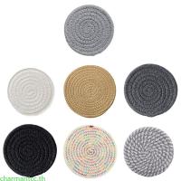 ราคา Charmantcc ทอมือผ้าฝ้าย Placemat ผ้าฝ้ายถัก Coaster ห้องครัว Dinning ตารางแผ่นรอบรูปถ้วยเบาะ Home De (50702915352)