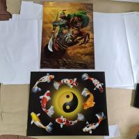 ราคา (สั่ง2ภาพ)ภาพเปล่า กวนอู ขนาด 15x21 นิ้ว (38x53 ซม.) ปลาคราฟ ขนาด 16x20 นิ้ว (40x50 ซม.) ภาพคมชัด ไม่แตกเบลอ สีสวย สีสด (4860200164)