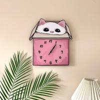 ราคา Cat Cat Cat Cater Creative Creative Cartoon Clock Wall Wall Living Room ห้องฝึกซ้อมนาฬิกาปิดนาฬิกาผ (42201532134)