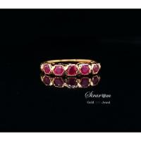 ราคา แหวนพลอยแดงทับทิมทองแท้งานทองแท้90% มีใบรับประกันทางร้านทุกชิ้น (4052550053)