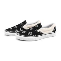 ราคา Vans รองเท้าผ้าใบ Classic Slip-On Circle V | Black/Marshmallow ( VN0A4BV317H ) (18233464182)