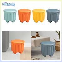 ราคา [nlkgeqg] สตูลวางเท้าทรงกลมพร้อมช่องเก็บของและเบาะรองนั่งออตโตมันแข็งแรงทําจากวัสดุ PP สามารถรวมเป็นม้านั่งและกล่องเก็บของ F (51401818217)