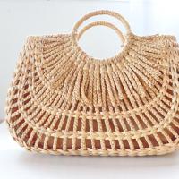 ราคา สินค้าพร้อมส่ง: กระเป๋าสานแฮนด์เมดจากผักตบชวาสำหรับผู้หญิง (18201089773)