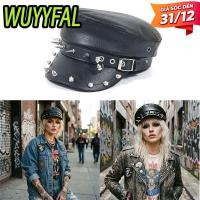 ราคา WUYYFAL Rivet Punk Cap, Pu หนัง Vintage ผู้หญิง Beret, Gothic สไตล์ Black Newsboy หมวกกลางแจ้ง (54004010031)