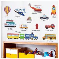 ราคา สติ๊กเกอร์ ลายรถ ลายการ์ตูน รูปแบบเครื่องบิน สําหรับติดตกแต่งผนังห้อง ตกแต่งห้องเด็ก สติกเกอร์ ห้องเรียน MG93-37 (29156754582)