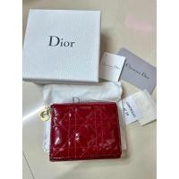 ราคา กระเป๋าสตางค์ Dior แท้ หนังแก้ว สีแดง สภาพ 85% (44270605590)