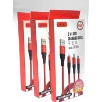 ราคา [ประกันสินค้าแท้ 7 วัน] สายชาร์จเร็ว แท้ สายชาร์จusb3หัว usb3หัว Ouku สายชาร์จ3หัว 5A 3in1 สำหรับหัว Micro-Type-c-iphone (6891680406)